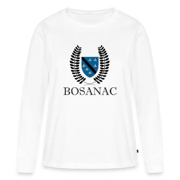 Bosnie serbe Bosnie garçon - T-shirt manches longues Premium bio Femme - blanc - Devant - Julia (174cm)