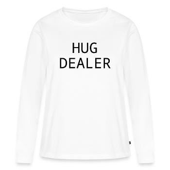 Hug dealer - Frauen Premium Bio Langarmshirt - Weiß - Vorne - Julia (174cm)