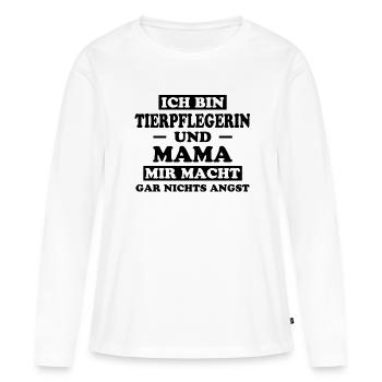 Tierpflegerin Spruch Lustig Tierpflegerin Geschenk - Frauen Premium Bio Langarmshirt - Weiß - Vorne - Julia (174cm)