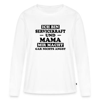 Servicekraft Dienstleistung Servicekraft Geschenk - Frauen Premium Bio Langarmshirt - Weiß - Vorne - Julia (174cm)