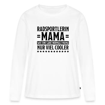 Radsportlerin Mountainbike Radfahrerin Geschenk - Frauen Premium Bio Langarmshirt - Weiß - Vorne - Julia (174cm)