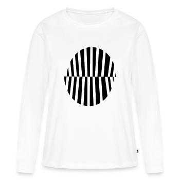cercle - T-shirt manches longues Premium bio Femme - blanc - Devant - Julia (174cm)
