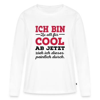 alt - Frauen Premium Bio Langarmshirt - Weiß - Vorne - Julia (174cm)