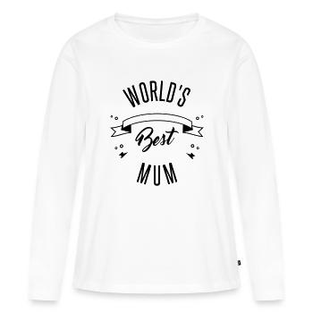 WORLD'S BEST MUM - Women's Premium Organic Long Sleeve Shirt - white - Front - Julia (174cm)