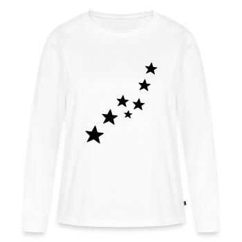 stars - T-shirt manches longues Premium bio Femme - blanc - Devant - Julia (174cm)