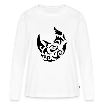 Nashorn Nashorn Nashorn 19 Stammes - Frauen Premium Bio Langarmshirt - Weiß - Vorne - Julia (174cm)