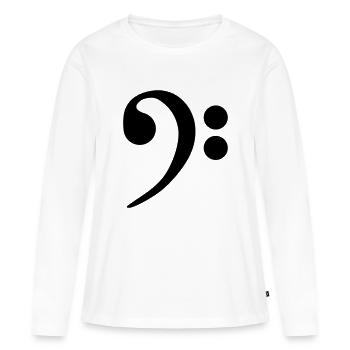 bass - T-shirt manches longues Premium bio Femme - blanc - Devant - Julia (174cm)