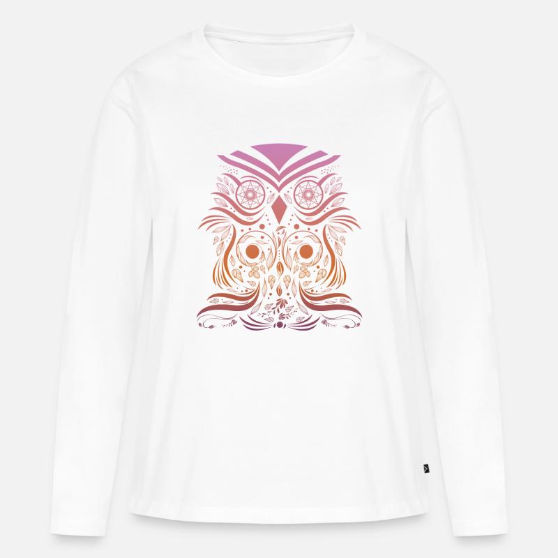 Stylish Skull - Frauen Premium Bio Langarmshirt - Weiß