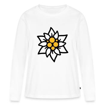 Edelweiß - Frauen Premium Bio Langarmshirt - Weiß - Vorne - Julia (174cm)