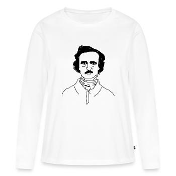 Edgar Allan Poe - T-shirt manches longues Premium bio Femme - blanc - Devant - Julia (174cm)