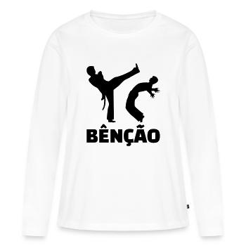 Capoeira - T-shirt manches longues Premium bio Femme - blanc - Devant - Julia (174cm)