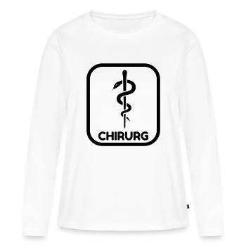 Arzt / Medizin / Chirurg / Chirurgie - Frauen Premium Bio Langarmshirt - Weiß - Vorne - Julia (174cm)