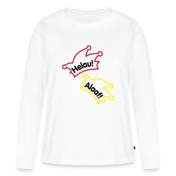 Narrenkappe / Helau / Alaaf - Frauen Premium Bio Langarmshirt - Weiß - Vorne - Julia (174cm)