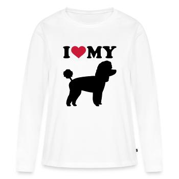 Toy Poodle - Women's Premium Organic Long Sleeve Shirt - white - Front - Julia (174cm)