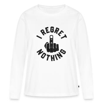 Je ne regrette rien - T-shirt manches longues Premium bio Femme - blanc - Devant - Julia (174cm)