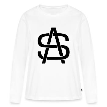 SA Logo - T-shirt manches longues Premium bio Femme - blanc - Devant - Julia (174cm)