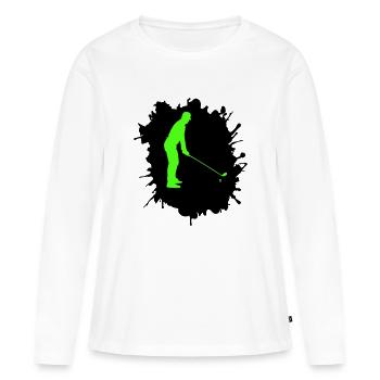 golf klecks - Frauen Premium Bio Langarmshirt - Weiß - Vorne - Julia (174cm)