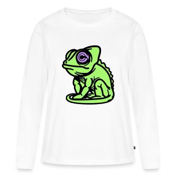 Chameleon - Women's Premium Organic Long Sleeve Shirt - white - Front - Julia (174cm)