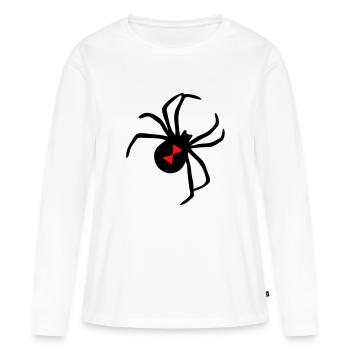 Black Widow Twocolor - Frauen Premium Bio Langarmshirt - Weiß - Vorne - Julia (174cm)