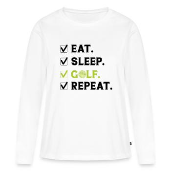 Golf Golfing Golfer Golfer Golf Club - T-shirt manches longues Premium bio Femme - blanc - Devant - Julia (174cm)