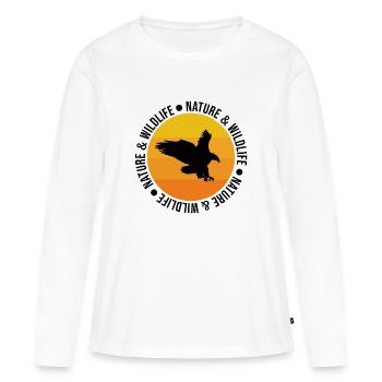 Adler Nature et faune - T-shirt manches longues Premium bio Femme - blanc - Devant - Julia (174cm)