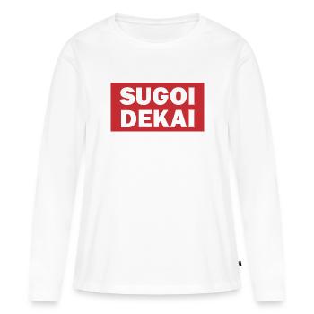 Sugoi dekai - Women's Premium Organic Long Sleeve Shirt - white - Front - Julia (174cm)