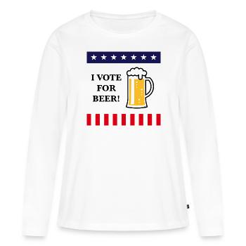 Election USA Stars and Stripes - Women's Premium Organic Long Sleeve Shirt - white - Front - Julia (174cm)