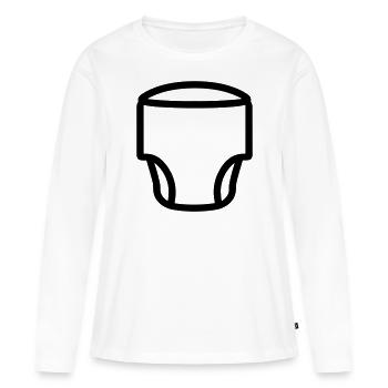 Couche - T-shirt manches longues Premium bio Femme - blanc - Devant - Julia (174cm)