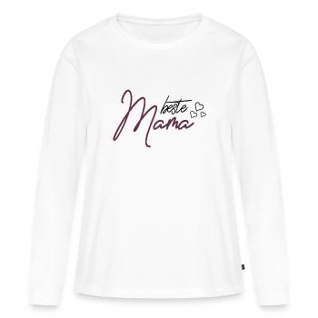 meilleure maman - T-shirt manches longues Premium bio Femme - blanc - Devant - Julia (174cm)