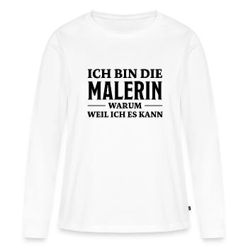Malerin Spruch Malermeister Beruf Malerin Geschenk - Frauen Premium Bio Langarmshirt - Weiß - Vorne - Julia (174cm)