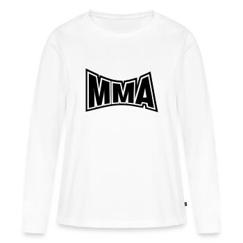 MMA - T-shirt manches longues Premium bio Femme - blanc - Devant - Julia (174cm)