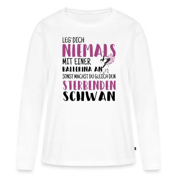 Ballerina - Women's Premium Organic Long Sleeve Shirt - white - Front - Julia (174cm)