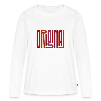 Original - Frauen Premium Bio Langarmshirt - Weiß - Vorne - Julia (174cm)