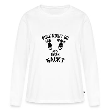 corps nu - T-shirt manches longues Premium bio Femme - blanc - Devant - Julia (174cm)