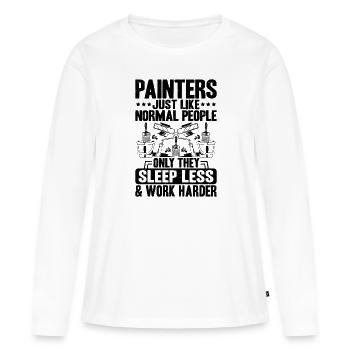 Painter and Varnisher Painter Painter - Women's Premium Organic Long Sleeve Shirt - white - Front - Julia (174cm)