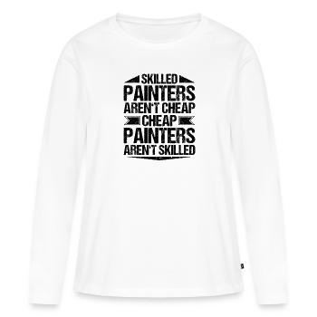 Painter and varnisher Painter Varnisher Painter - Women's Premium Organic Long Sleeve Shirt - white - Front - Julia (174cm)