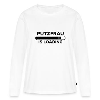 Putzfrau Spruch Reinigungskraft Putzfrau Geschenk - Frauen Premium Bio Langarmshirt - Weiß - Vorne - Julia (174cm)