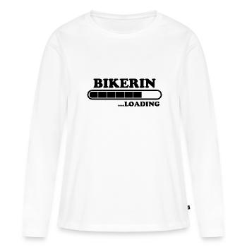 Bikerin Spruch Biker Lustiges Bikerin Geschenk - Frauen Premium Bio Langarmshirt - Weiß - Vorne - Julia (174cm)