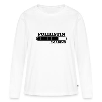 Polizistin Spruch Polizei Witz Polizistin Geschenk - Frauen Premium Bio Langarmshirt - Weiß - Vorne - Julia (174cm)