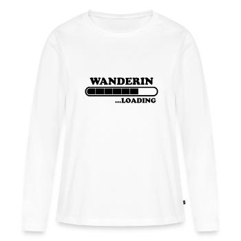 Wanderin Lustiger Spruch Outdoor Wanderer Geschenk - Frauen Premium Bio Langarmshirt - Weiß - Vorne - Julia (174cm)