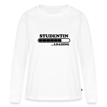 Studentin Spruch Universität Studentin Geschenk - Frauen Premium Bio Langarmshirt - Weiß - Vorne - Julia (174cm)
