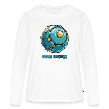 Rundes unbekanntes Objekt, Ursprung unbekannt - Frauen Premium Bio Langarmshirt - Weiß - Vorne - Julia (174cm)