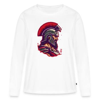 Greek Trojan Troy - Icon of a Warrior - Women's Premium Organic Long Sleeve Shirt - white - Front - Julia (174cm)