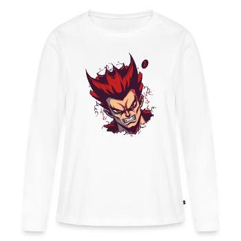 Manga Anime Crazy Hero : Beau Coming Out - T-shirt manches longues Premium bio Femme - blanc - Devant - Julia (174cm)