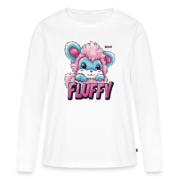 L’animal moelleux de vos rêves - T-shirt manches longues Premium bio Femme - blanc - Devant - Julia (174cm)