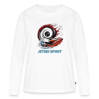 Sports nautiques Jet Ski Spirit - T-shirt manches longues Premium bio Femme - blanc - Devant - Julia (174cm)
