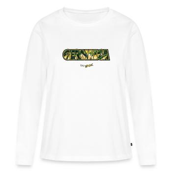 Federal Republic of Germany Germaica Cannabis - Women's Premium Organic Long Sleeve Shirt - white - Front - Julia (174cm)