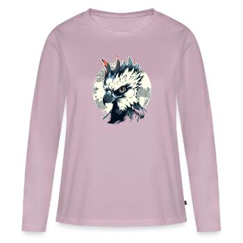 Raven, a fearsome harpy - Women's Premium Organic Long Sleeve Shirt - dusky pink - Front - Julia (174cm)