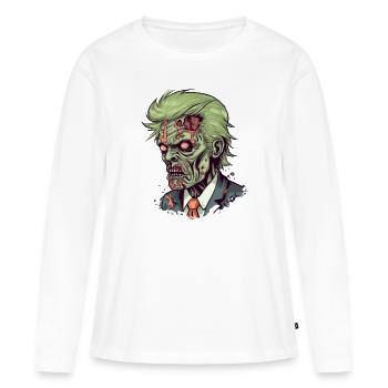 Un politicien zombie bien connu - T-shirt manches longues Premium bio Femme - blanc - Devant - Julia (174cm)