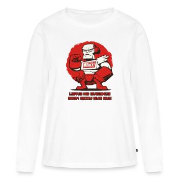 Keine Beweise hinterlassen: Roboter der Atom-Zeit - Frauen Premium Bio Langarmshirt - Weiß - Vorne - Julia (174cm)